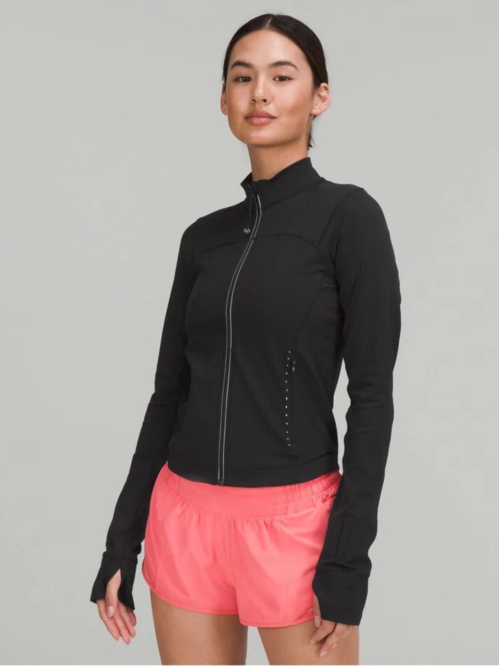 Lululemon SIZE 8 Lightweight UV protection long sleeve running jacket in black